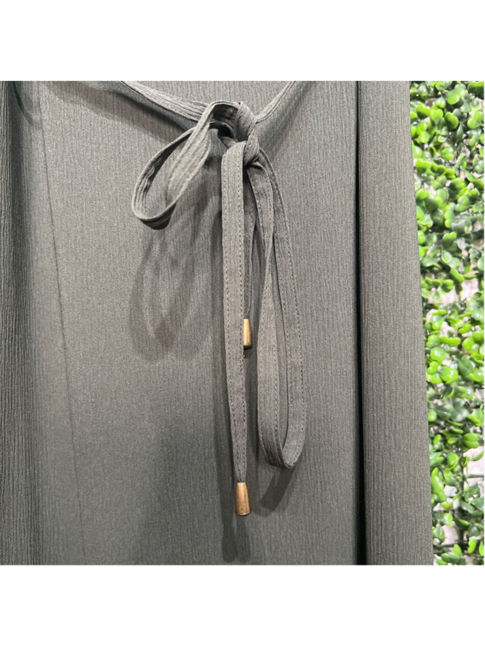 Vintage VTG Norton McNaughton Quiet Luxury Maxi Dress S Olive Green size Small - Picture 3 of 5